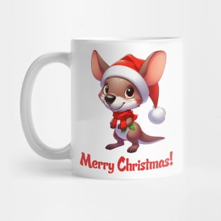 Cute Santa Kangaroo Mug